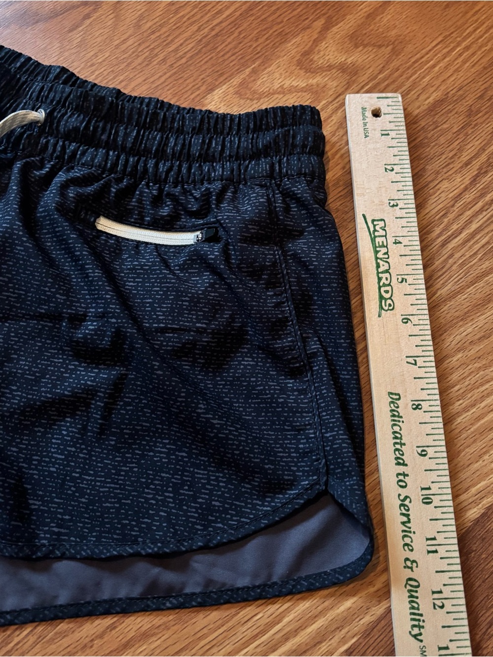 Vuori Black Athletic Running Shorts with Drawstring - Picture 7 of 7